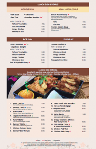 Lunch Dish & Bowls, Lunch Box Special